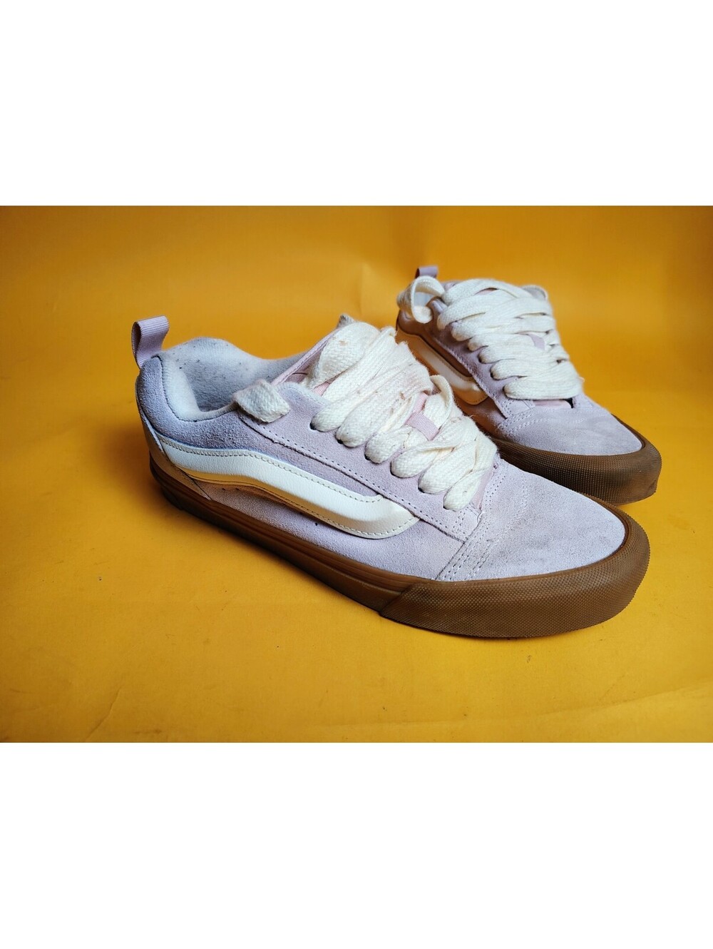 Vans Knu Skool Lilac Mist Lavender Gum VN000D6ZFTY Men 8.5 Women 10 Puffy Used